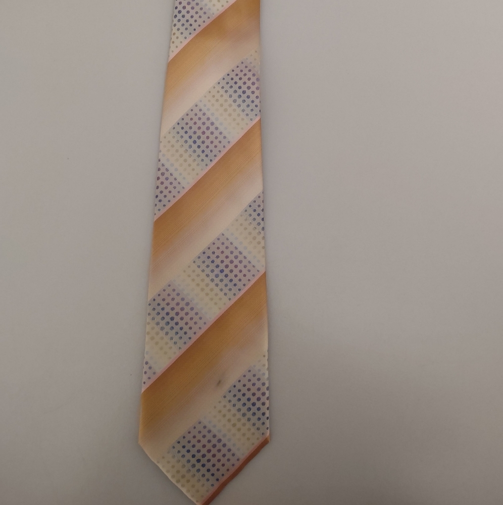 Kenneth Cole New York tie light blue/tan gold